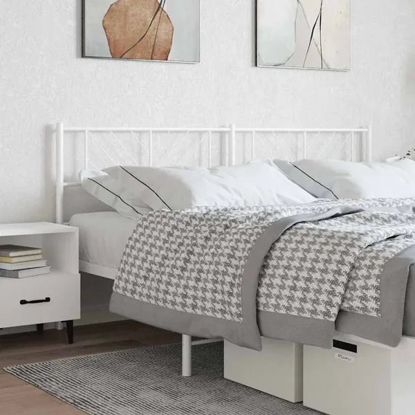 Tête de lit de remplacement métal blanc 200 cm