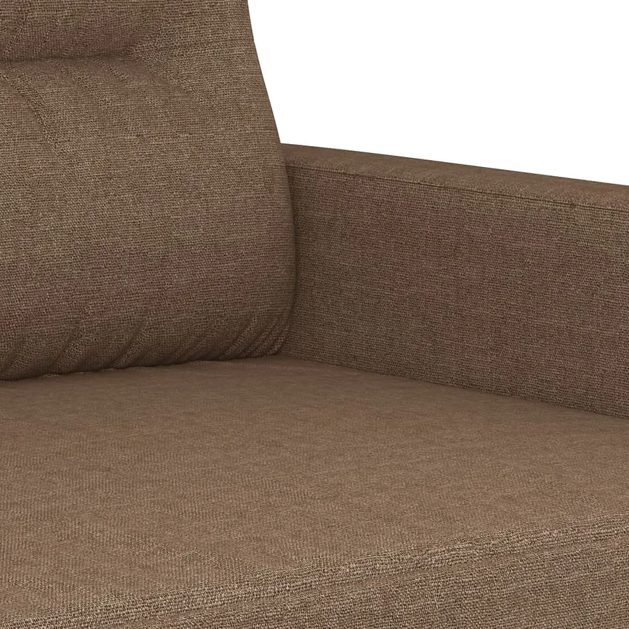 Ensemble de canapés 2 pcs avec coussins marron tissu - 5