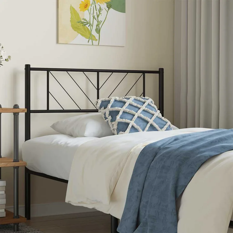 Tête de lit de remplacement métal noir 75 cm