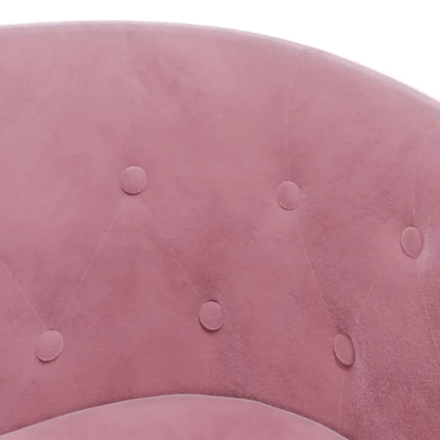 Fauteuil rose velours - 6