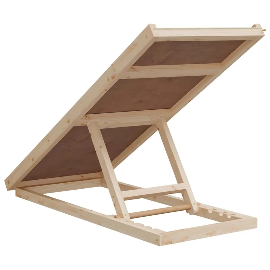 Rampe pour chiens gris 100x40 cm bois de sapin solide - 5