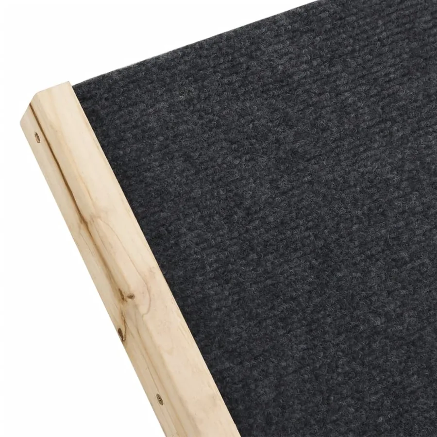 Rampe pour chiens gris 100x40 cm bois de sapin solide - 8