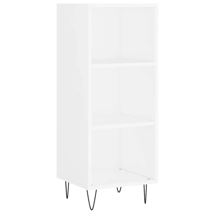 Buffet haut Blanc 34,5x34x180 cm Bois d'ingénierie - 5