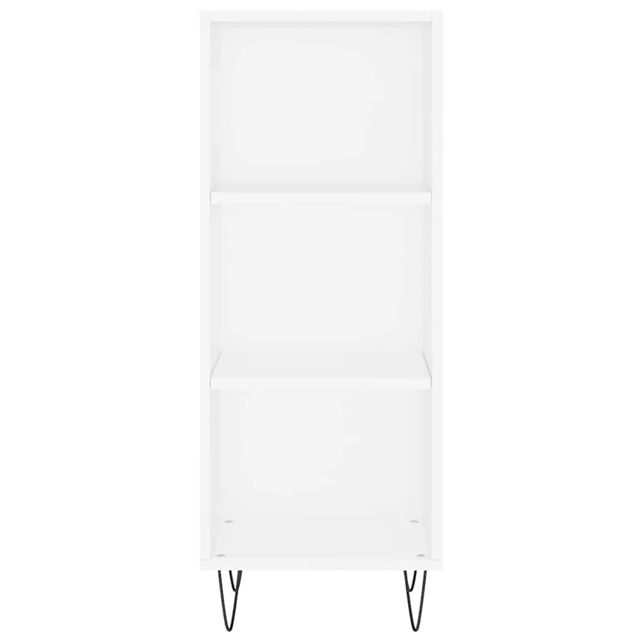 Buffet haut Blanc 34,5x34x180 cm Bois d'ingénierie - 6