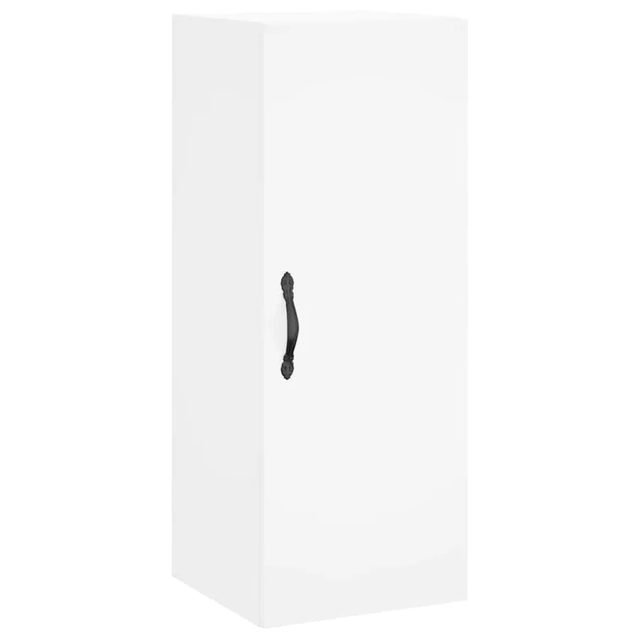 Buffet haut Blanc 34,5x34x180 cm Bois d'ingénierie - 7