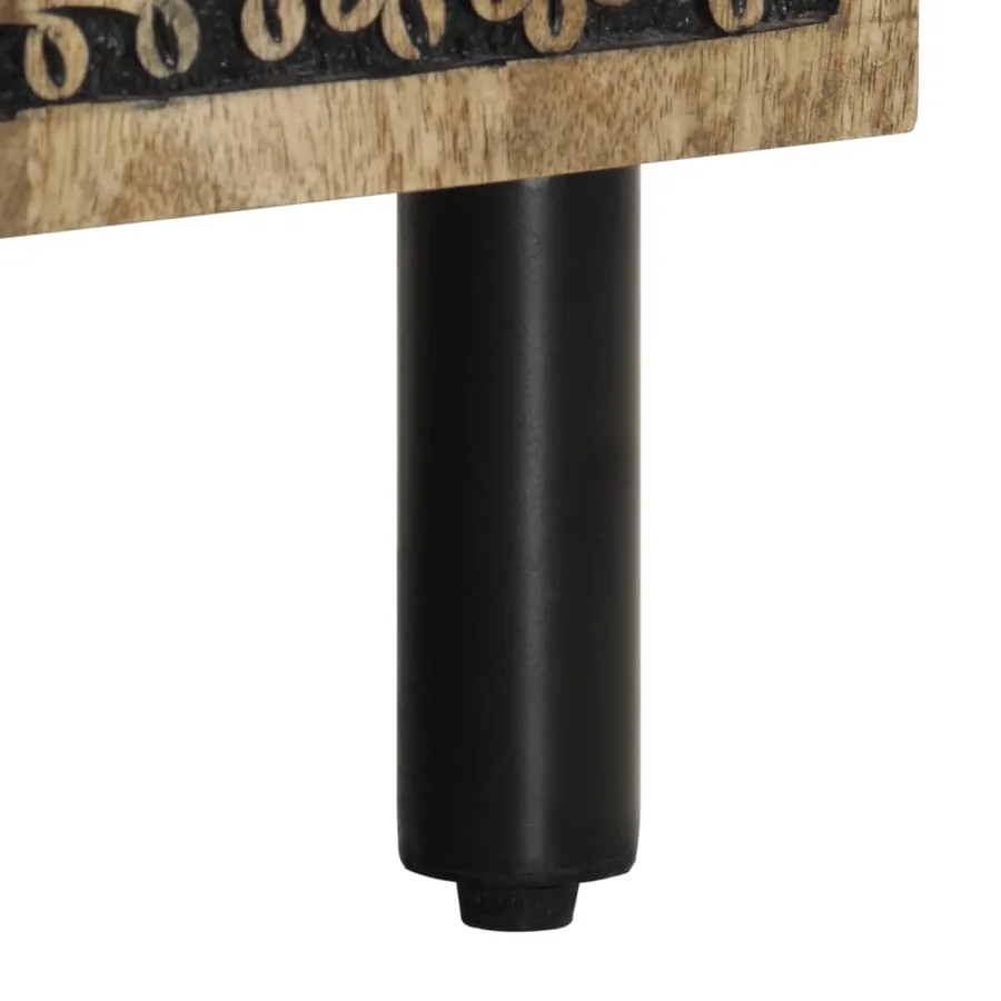 Meuble TV 105x33x46 cm Bois massif de manguier - 11