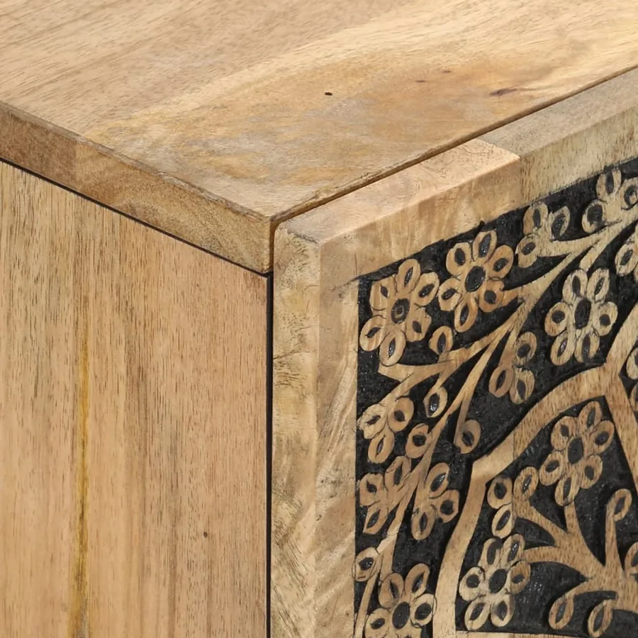 Meuble TV 105x33x46 cm Bois massif de manguier - 8