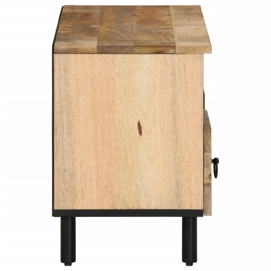 Meuble TV 100x33x46 cm bois massif de manguier - 6