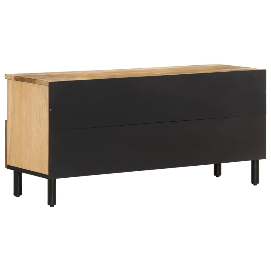Meuble TV 100x33x46 cm bois massif de manguier - 7