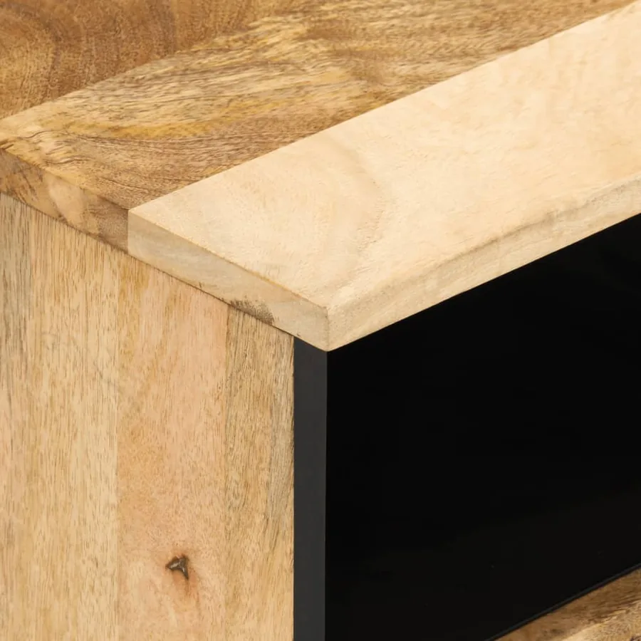 Meuble TV 100x33x46 cm bois massif de manguier - 8