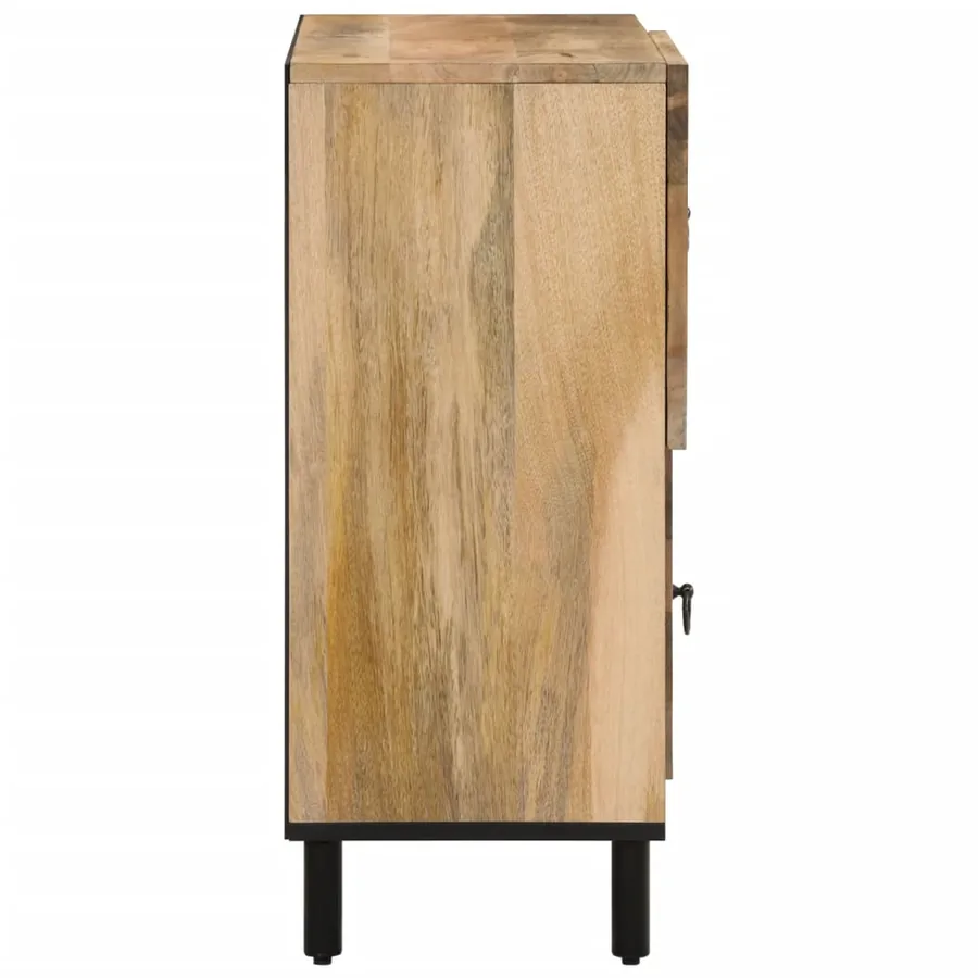 Armoire latérale 80x33x75 cm bois massif de manguier - 6