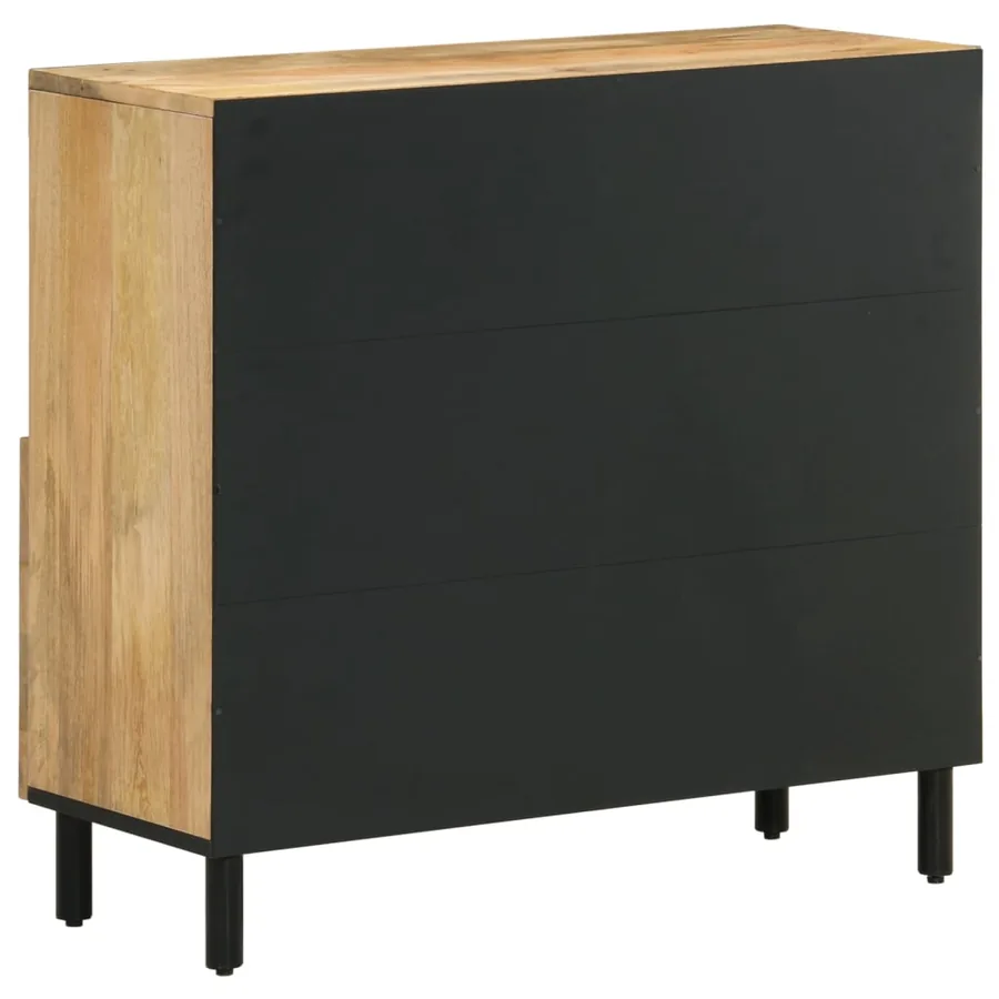 Armoire latérale 80x33x75 cm bois massif de manguier - 7