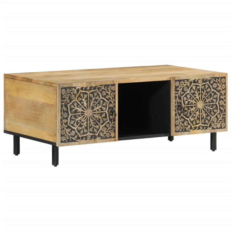 Table basse 100x54x40 cm bois de manguier massif - 2