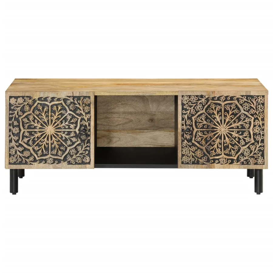 Table basse 100x54x40 cm bois de manguier massif - 5