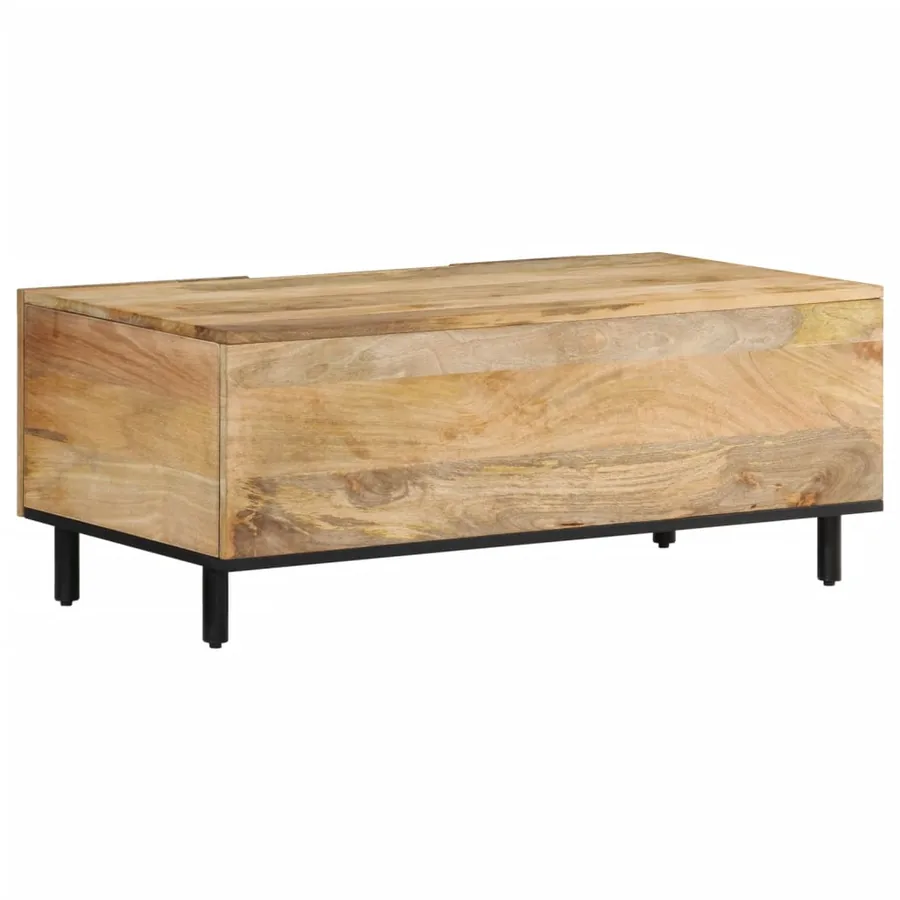 Table basse 100x54x40 cm bois de manguier massif - 7
