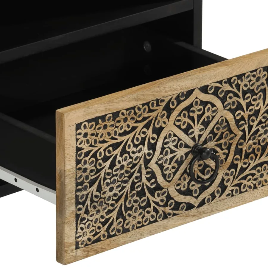 Table de chevet 40x33x46 cm Bois de manguier solide - 10