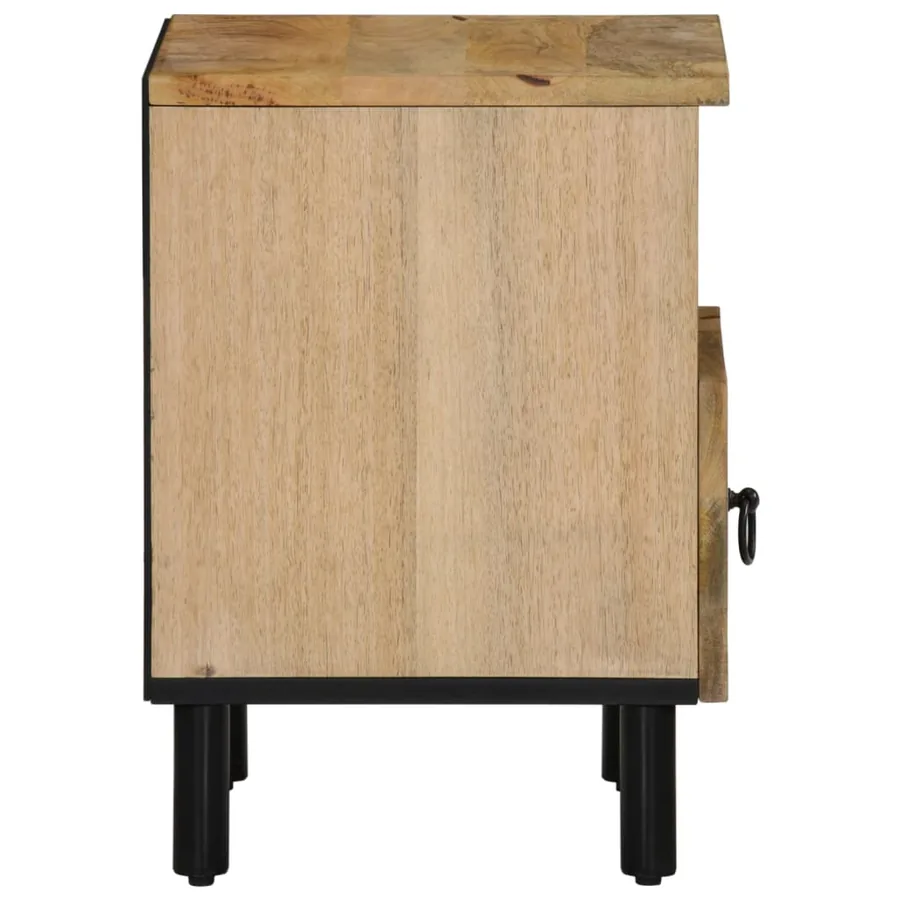 Table de chevet 40x33x46 cm Bois de manguier solide - 6