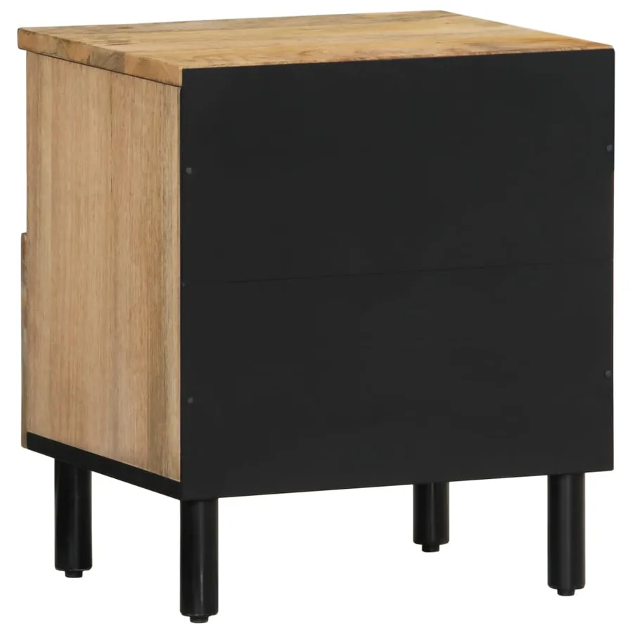 Table de chevet 40x33x46 cm Bois de manguier solide - 7