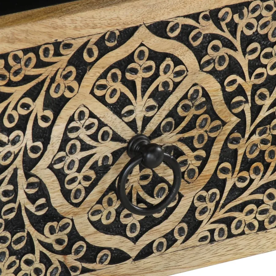 Table de chevet 40x33x46 cm Bois de manguier solide - 9