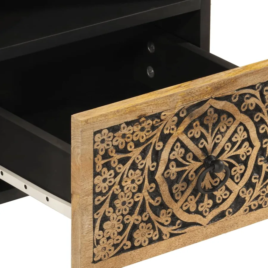 Meuble TV 70x33x46 cm Bois massif de manguier - 10