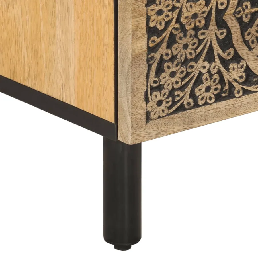 Meuble TV 70x33x46 cm Bois massif de manguier - 11