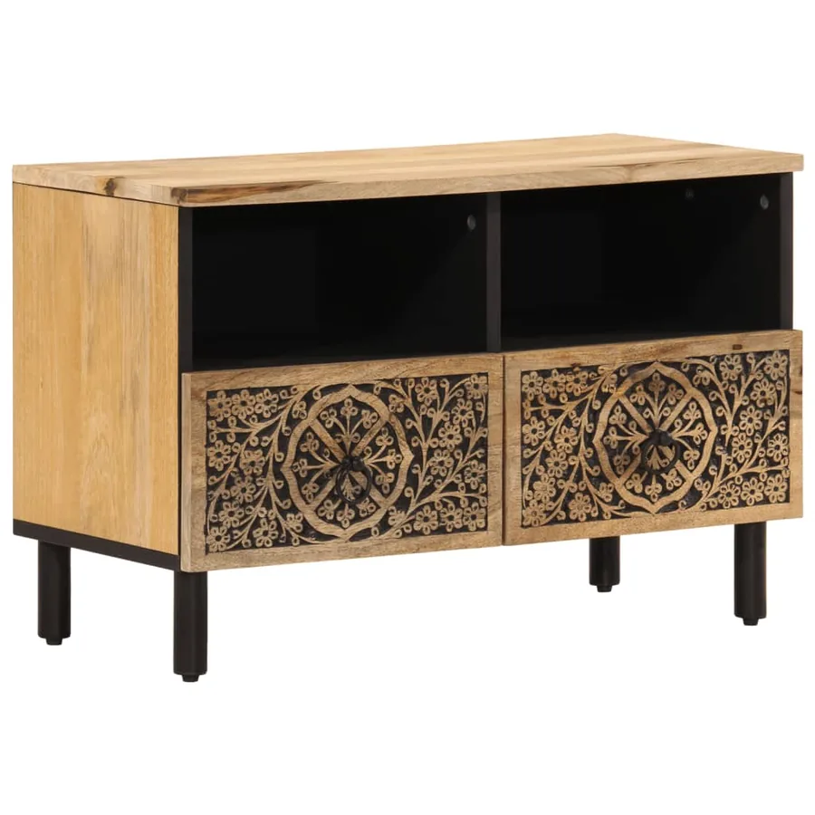 Meuble TV 70x33x46 cm Bois massif de manguier - 2