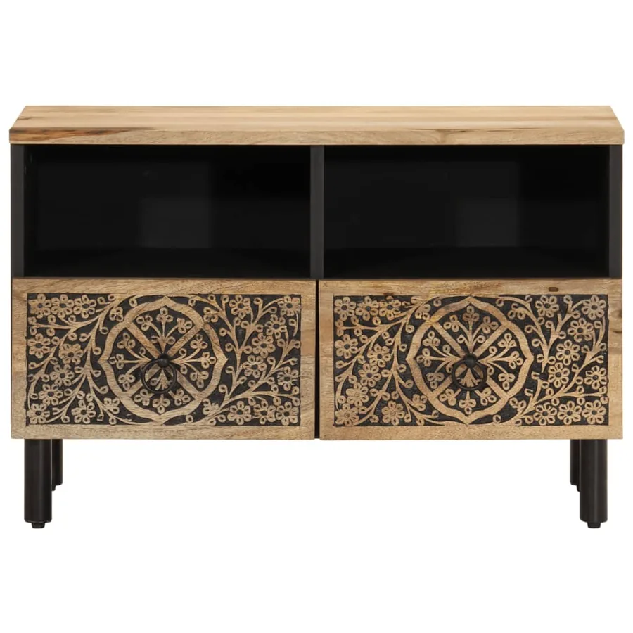 Meuble TV 70x33x46 cm Bois massif de manguier - 5