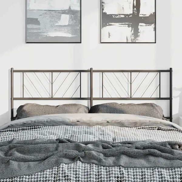 Tête de lit de remplacement métal noir 150 cm