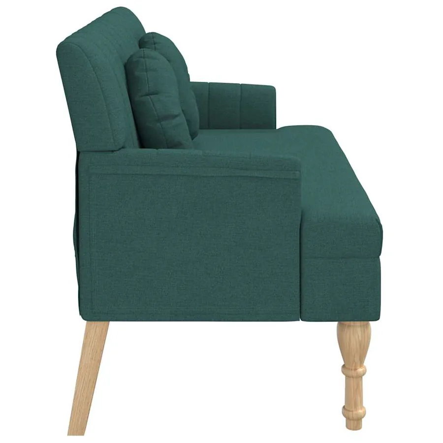 Banc avec coussins vert foncé 113x64,5x75,5 cm tissu - 5
