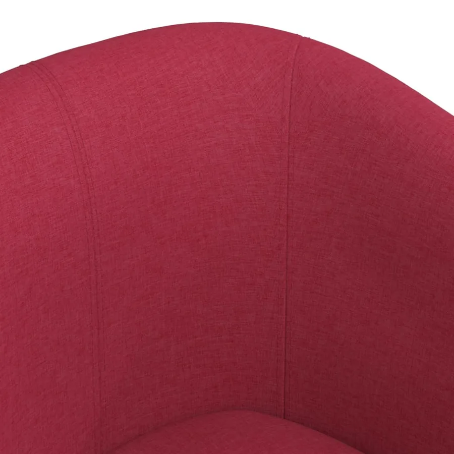 Chaise cabriolet avec repose-pied rouge bordeaux tissu - 6