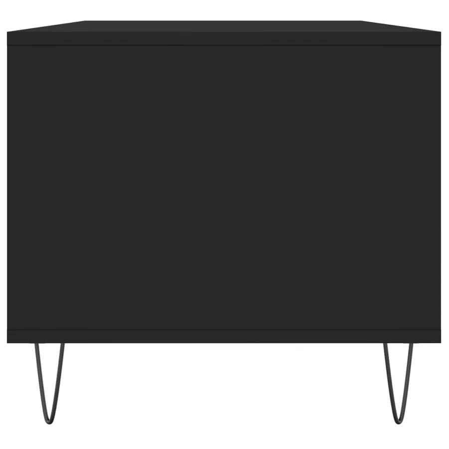 Table basse Noir 90x49x45 cm Bois d'ingénierie - 7