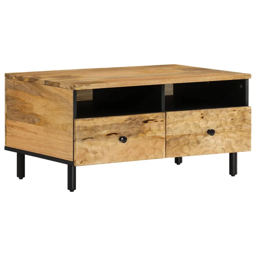 Table basse 80x54x40 cm bois de manguier massif - 2