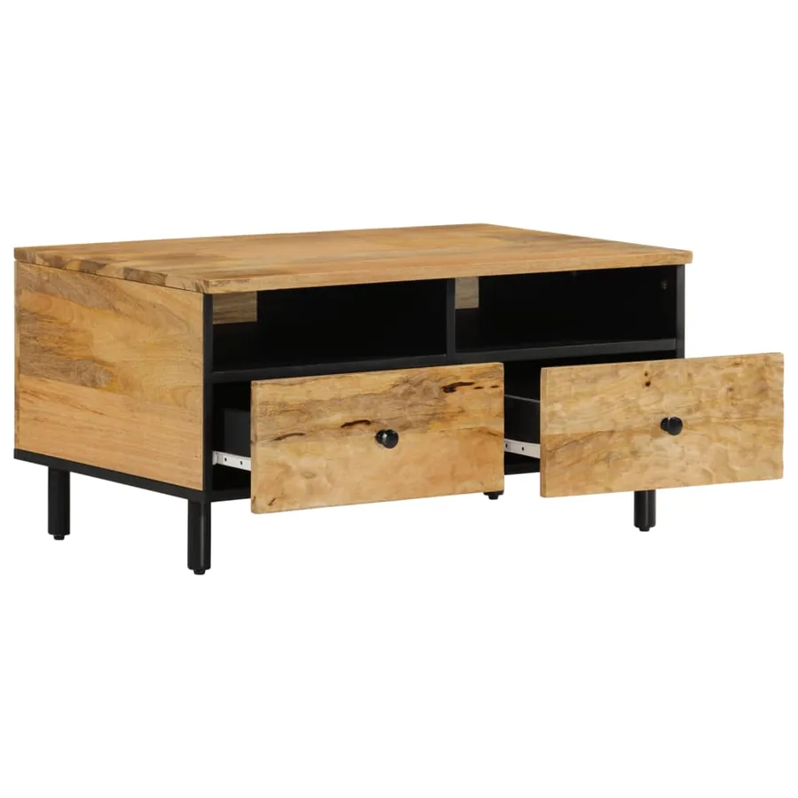 Table basse 80x54x40 cm bois de manguier massif - 4