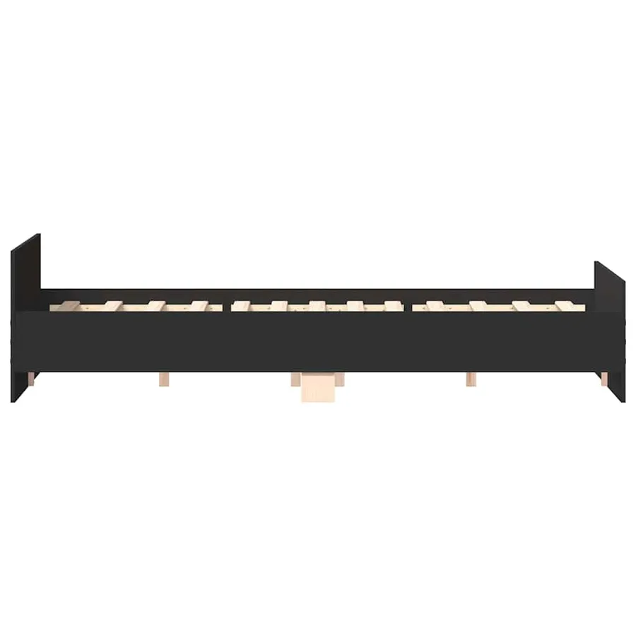 Cadre de lit sans matelas noir 160x200 cm - 7