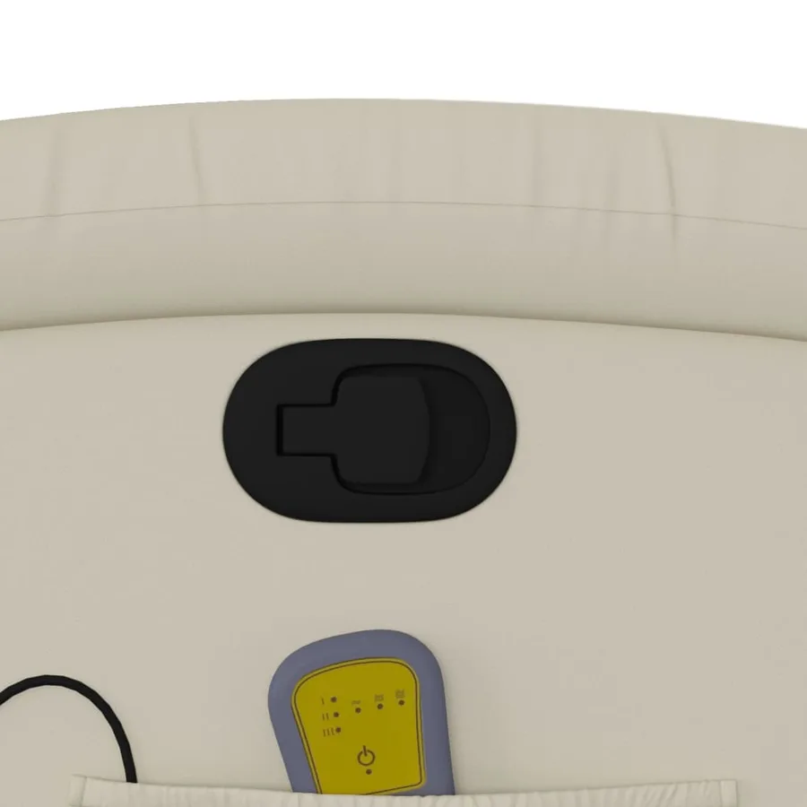 Fauteuil inclinable de massage Crème Similicuir - 10