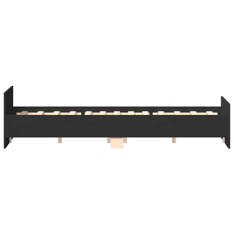 Cadre de lit sans matelas noir 140x200 cm - 7