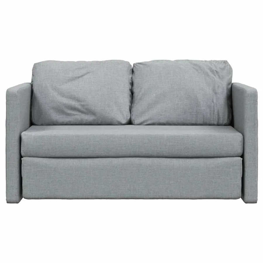 Canapé-lit 2 en 1 gris clair 112x174x55 cm tissu - 5