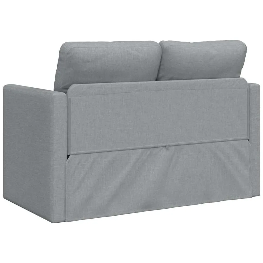 Canapé-lit 2 en 1 gris clair 112x174x55 cm tissu - 6