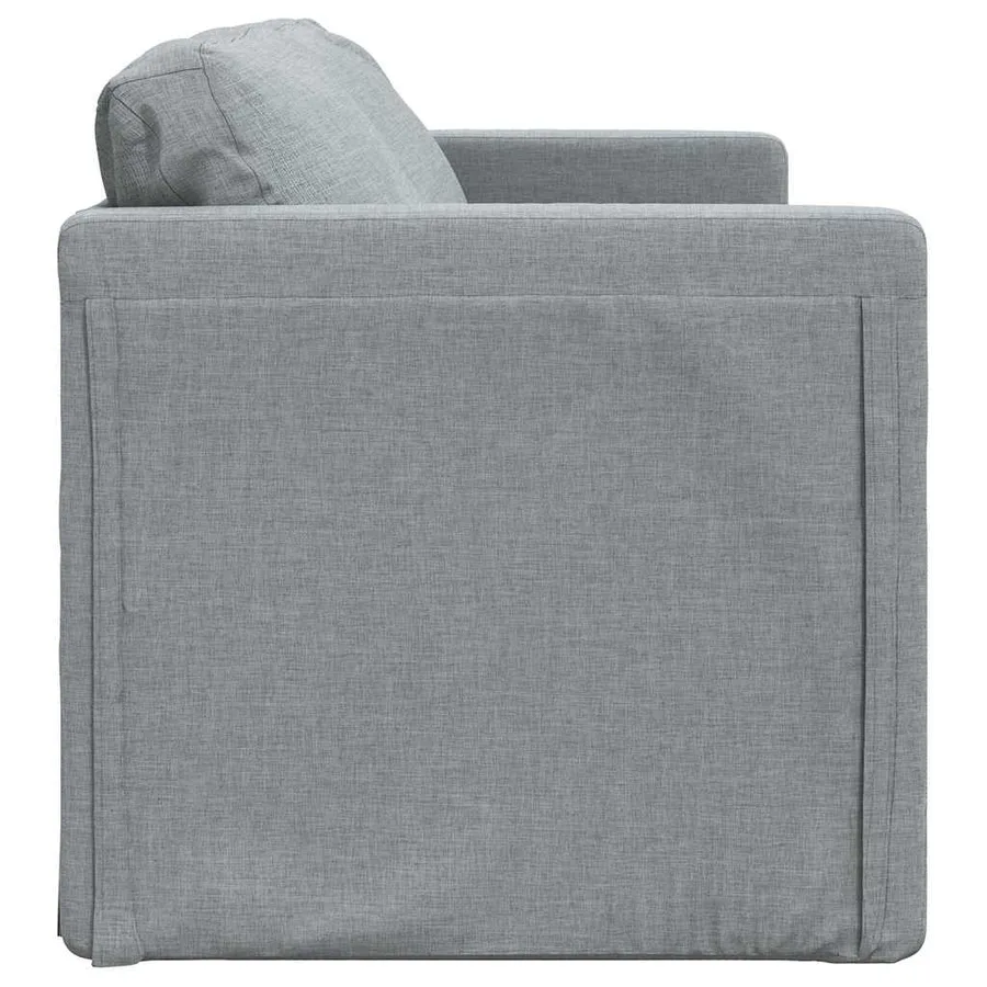 Canapé-lit 2 en 1 gris clair 112x174x55 cm tissu - 7