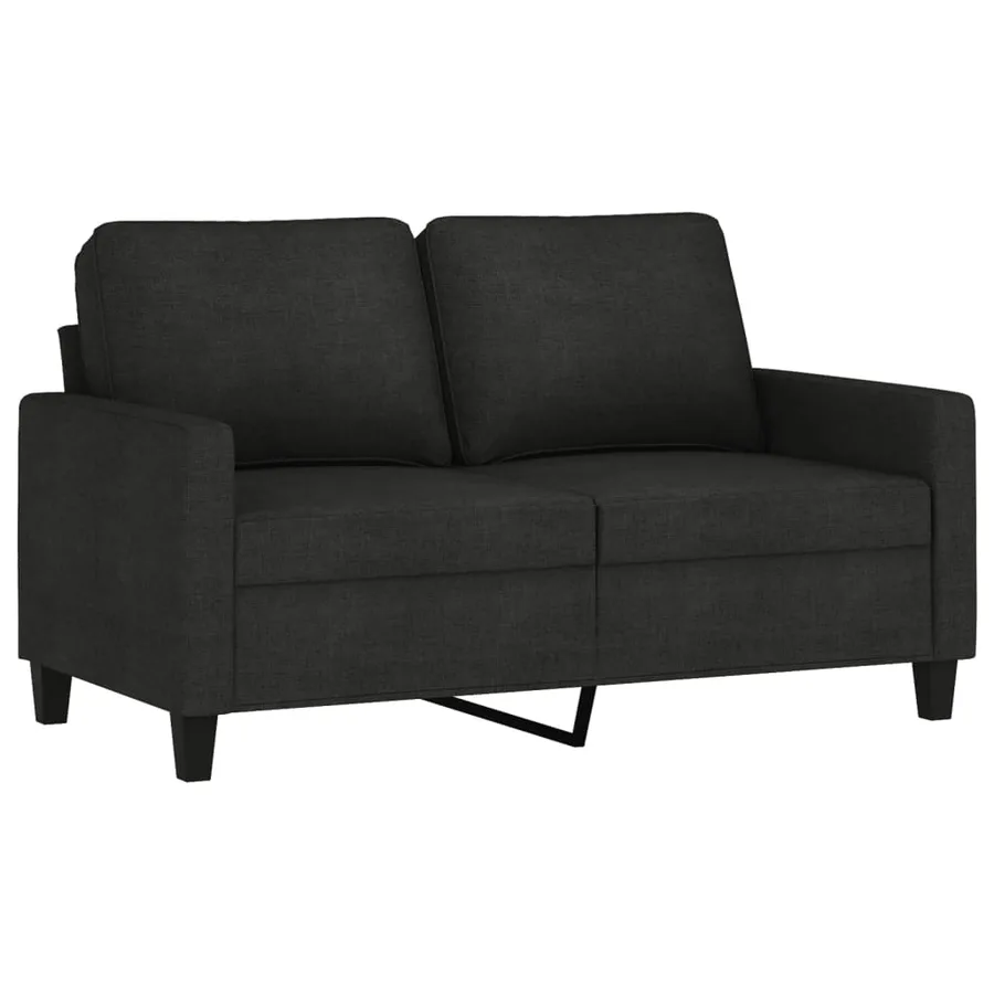 Ensemble de canapés 3 pcs avec coussins Noir Tissu - 4