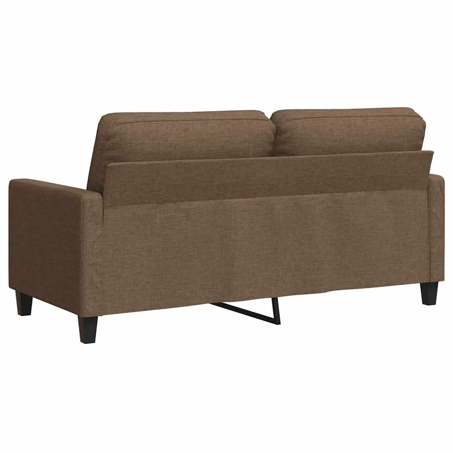 Canapé à 2 places Marron 140 cm Tissu - 6
