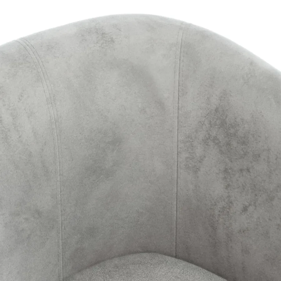 Chaise cabriolet gris clair velours - 6
