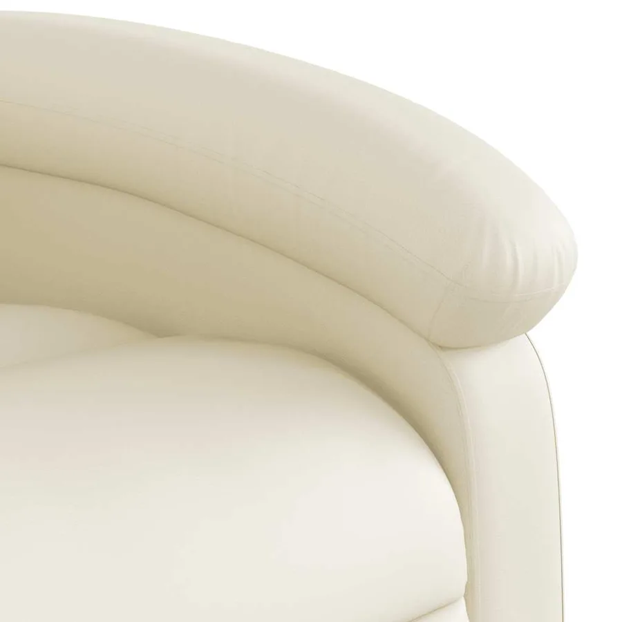 Fauteuil inclinable Crème Similicuir - 9