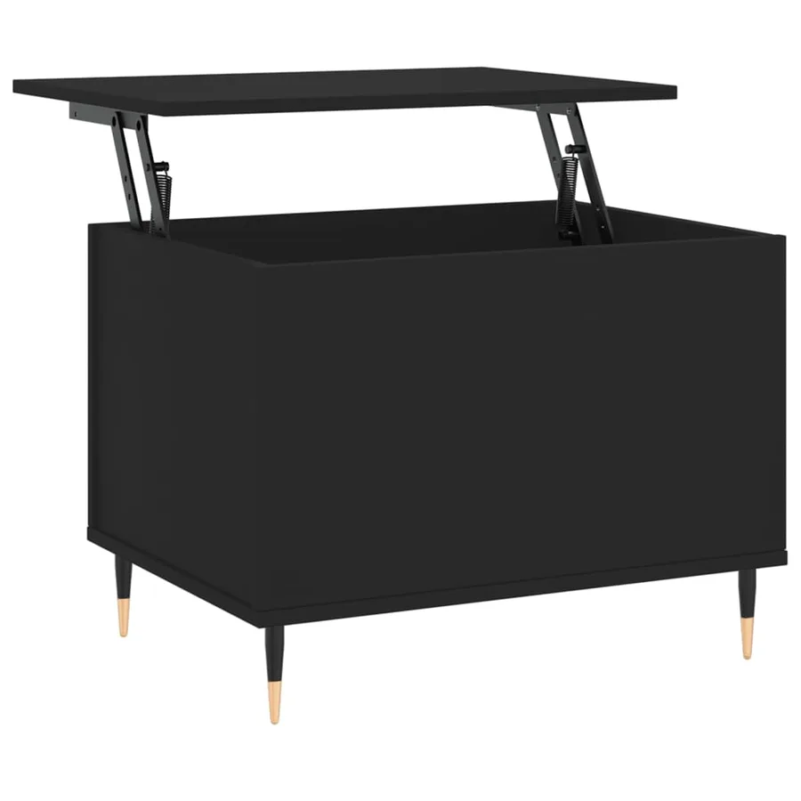 Table basse Noir 60x44,5x45 cm Bois d'ingénierie - 2