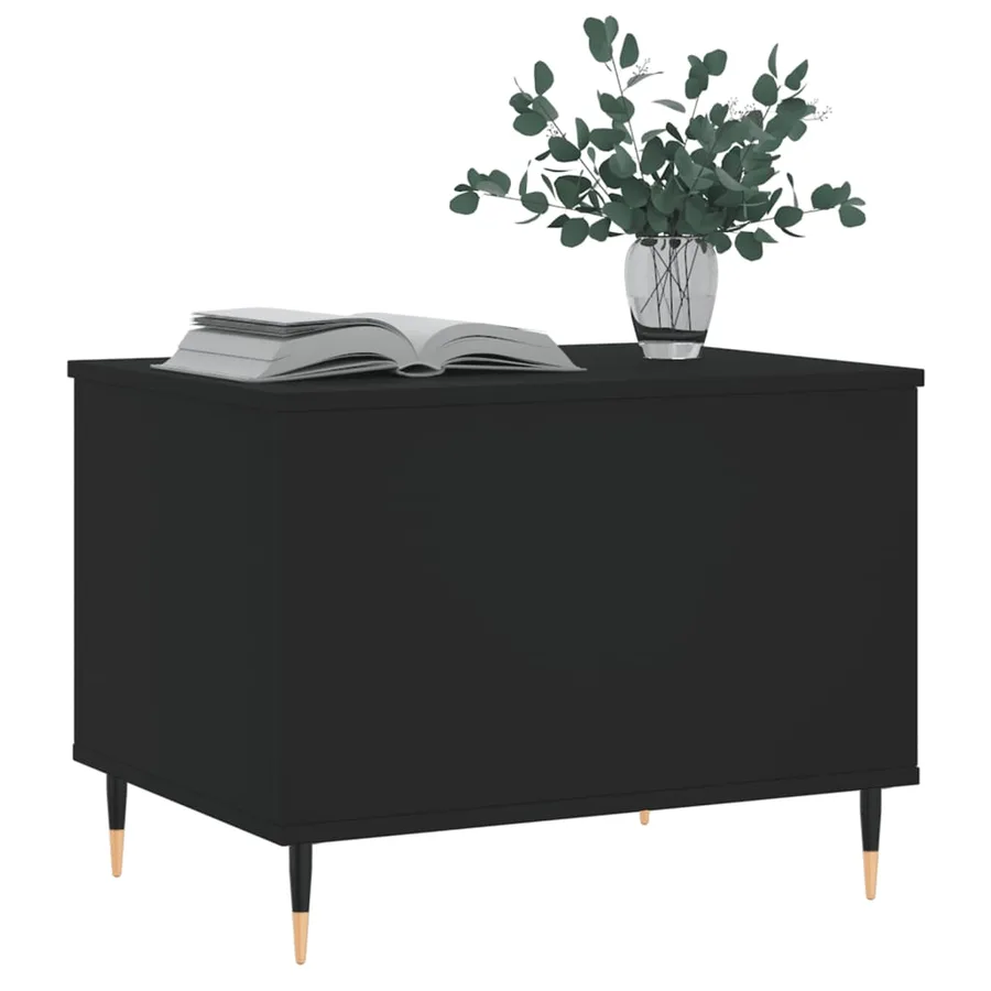 Table basse Noir 60x44,5x45 cm Bois d'ingénierie - 3