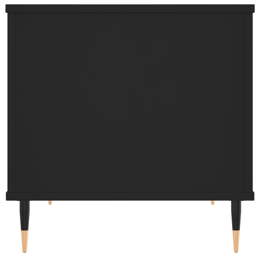 Table basse Noir 60x44,5x45 cm Bois d'ingénierie - 7