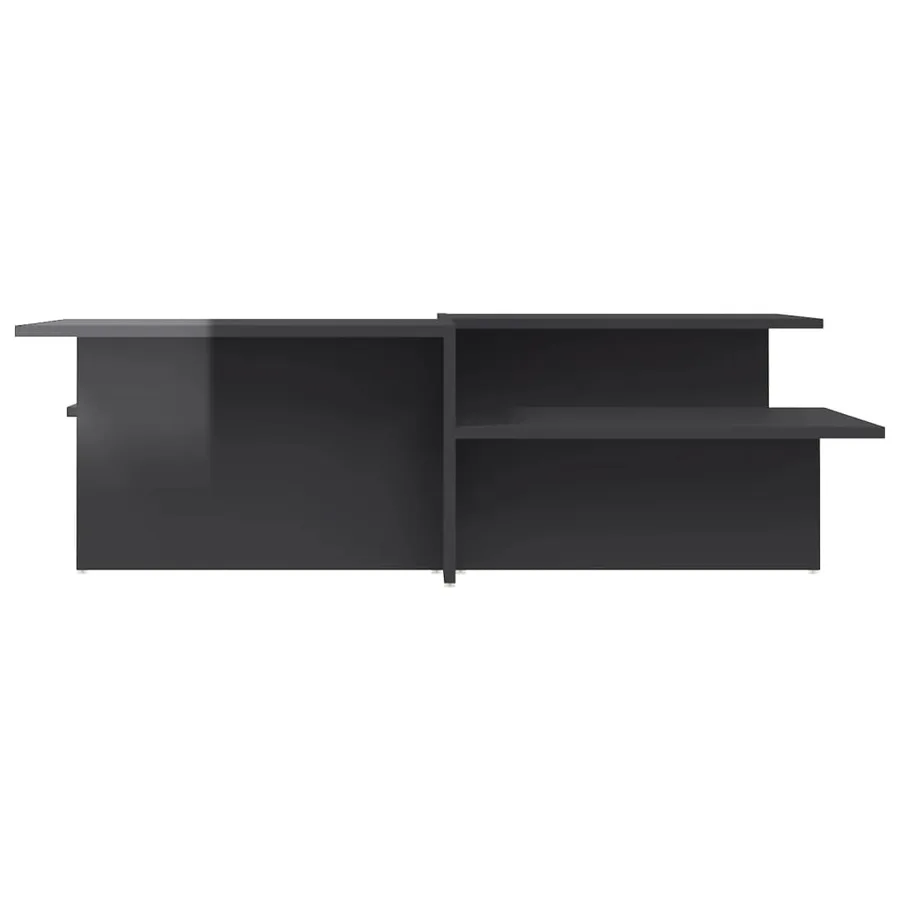Tables basses 2 pcs gris brillant bois d'ingénierie - 4