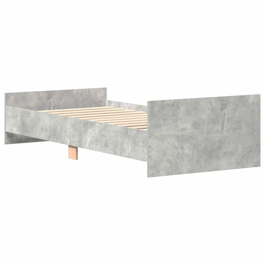 Cadre de lit sans matelas gris béton 90x200 cm - 7