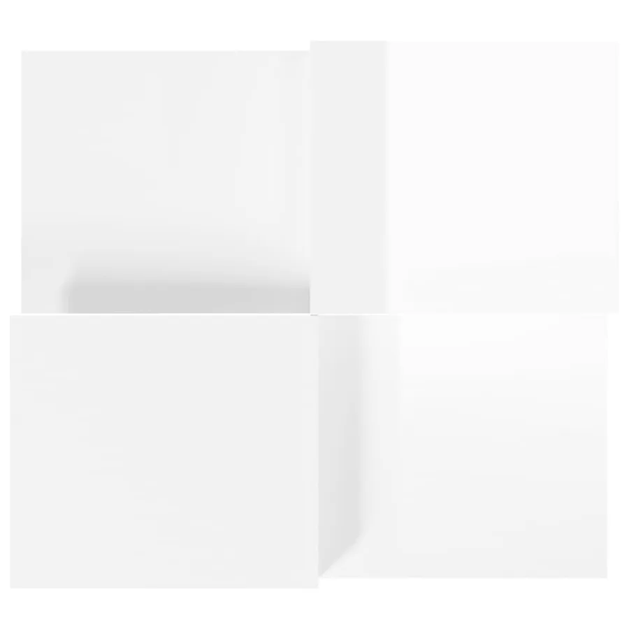 Tables basses 2 pcs blanc brillant bois d'ingénierie - 6