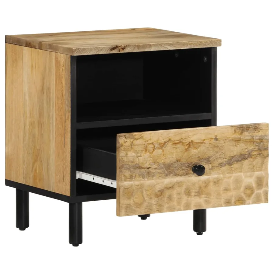 Table de chevet 40x33x46 cm Bois de manguier solide - 2